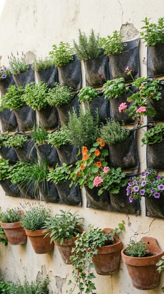  Vertical Space With Wall-Mounted Planters