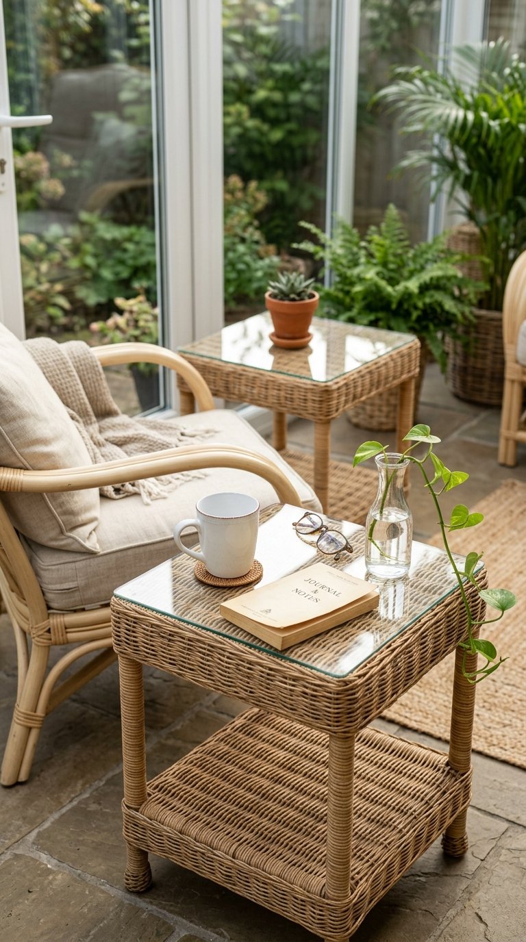 Wicker Side Tables as Versatile Accessories