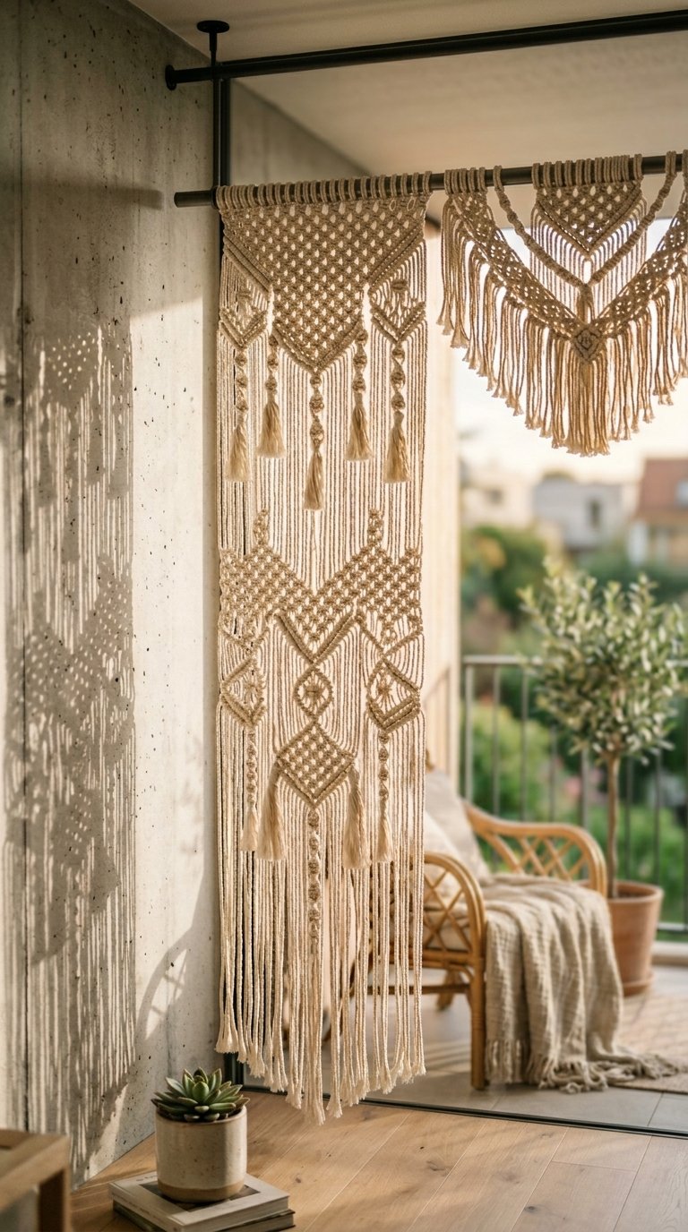 Woven Panels as Decorative Screens