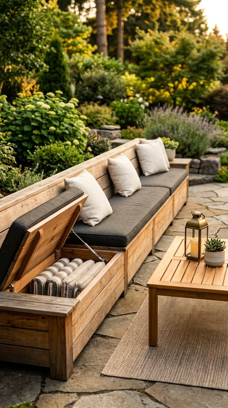 a Built-In Bench With Storage Underneath