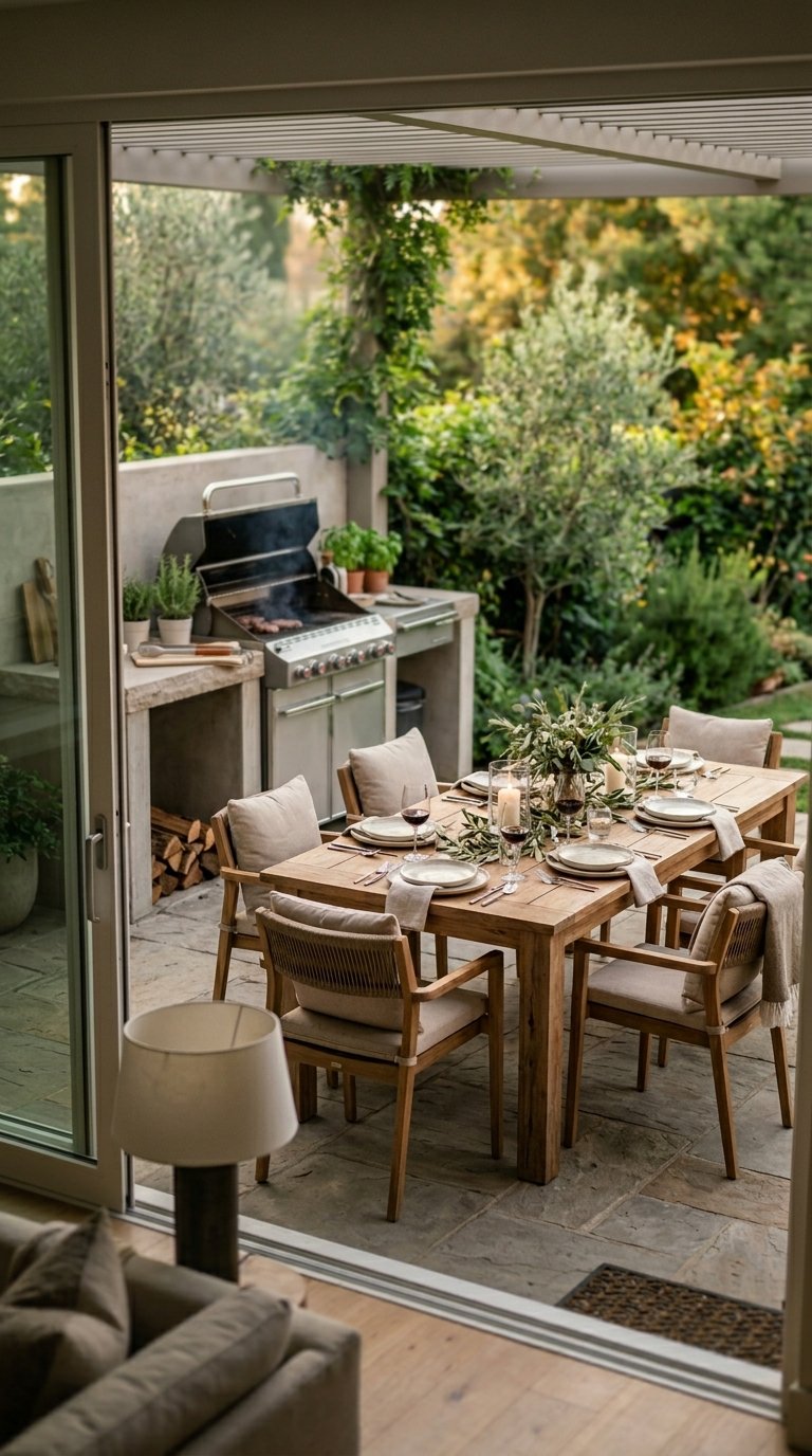 a Complete Outdoor Dining Zone Attached to Your BBQ Area