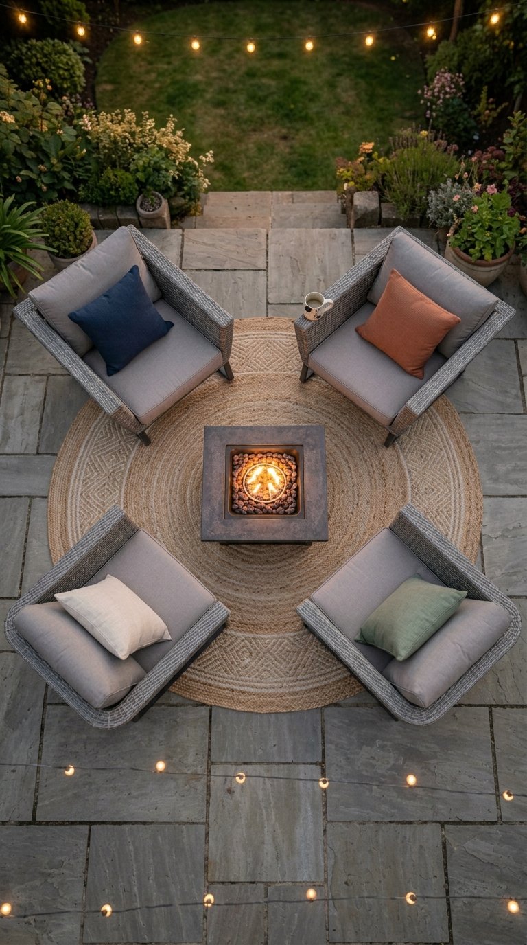 a Conversation Circle With Chairs Facing Inward