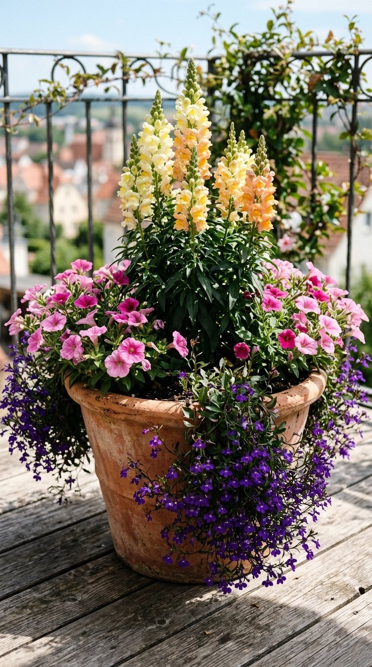 a Cottage Garden Feel With Mixed Annual Planters