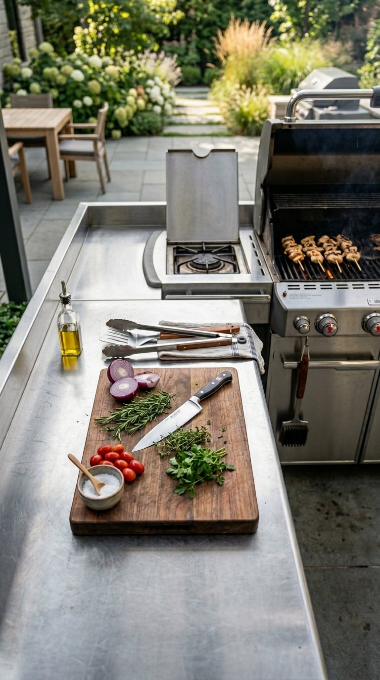 a Dedicated Prep Counter Beside Your Grill