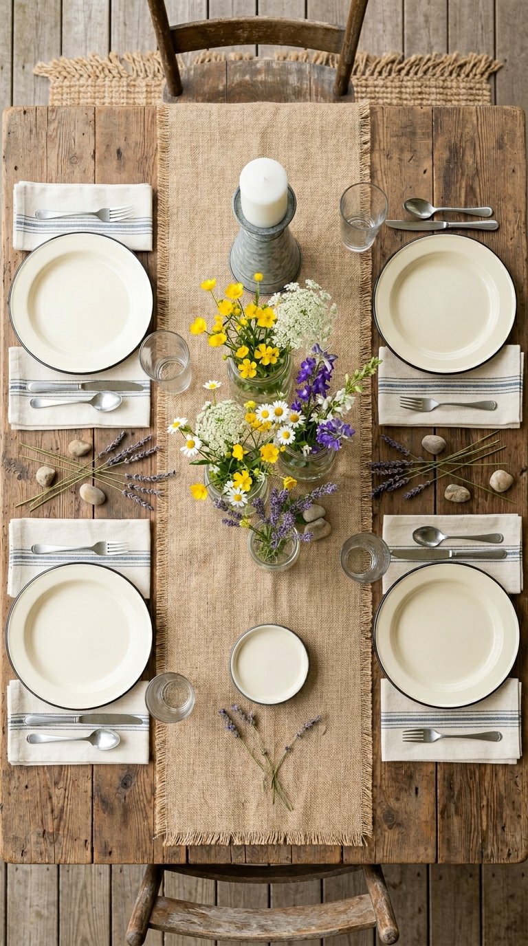 a Farmhouse Tablescape for Outdoor Dining
