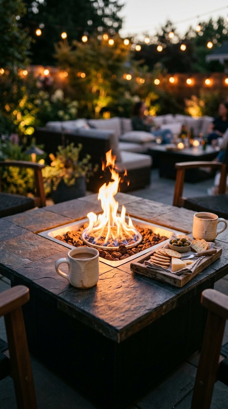 a Fire Pit Table as Your Lounge Focal Point