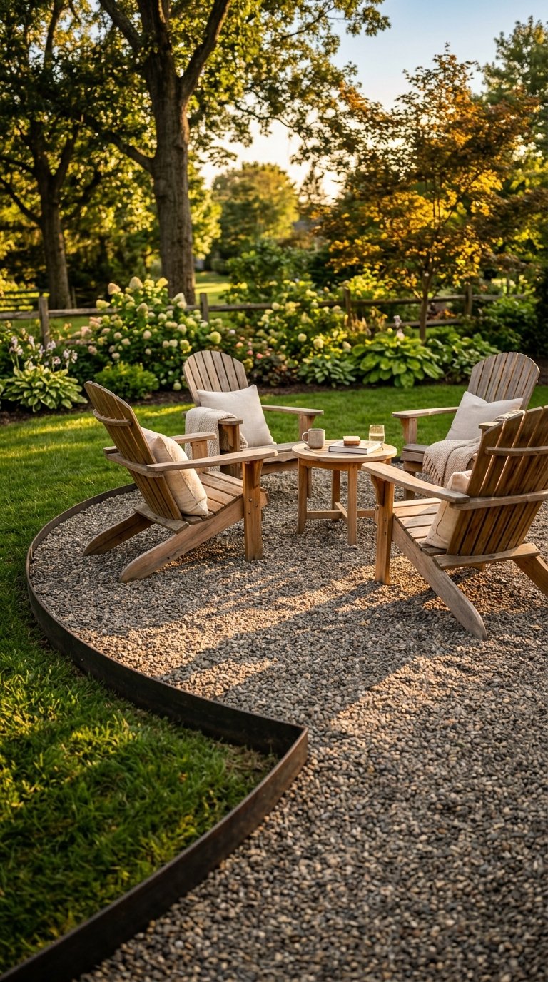 a Gravel Base Around the Sitting Area