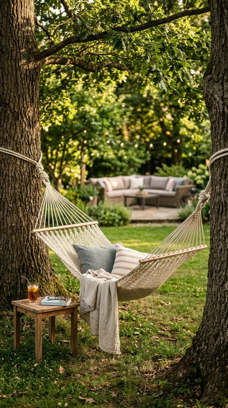 a Hammock as a Secondary Lounging Option
