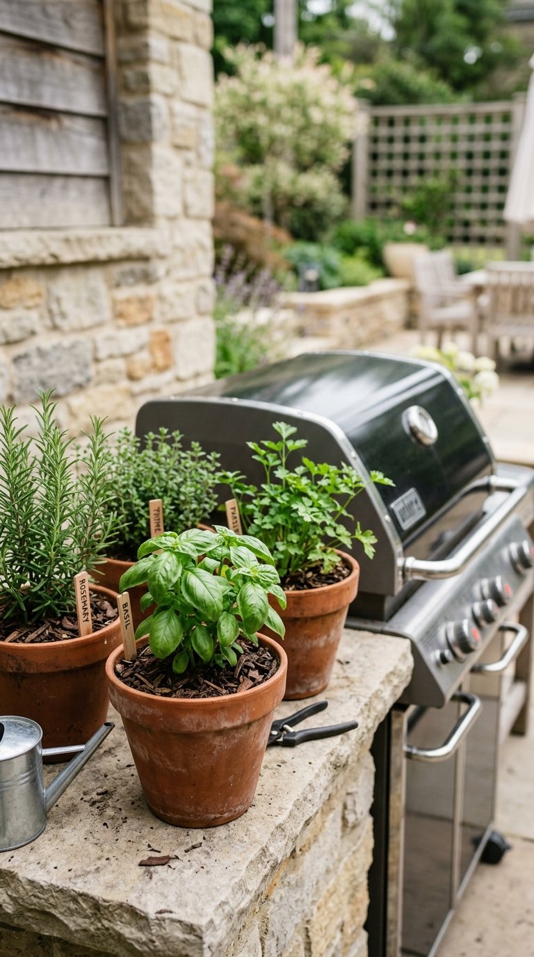a Herb Garden Within Arm's Reach of the Grill