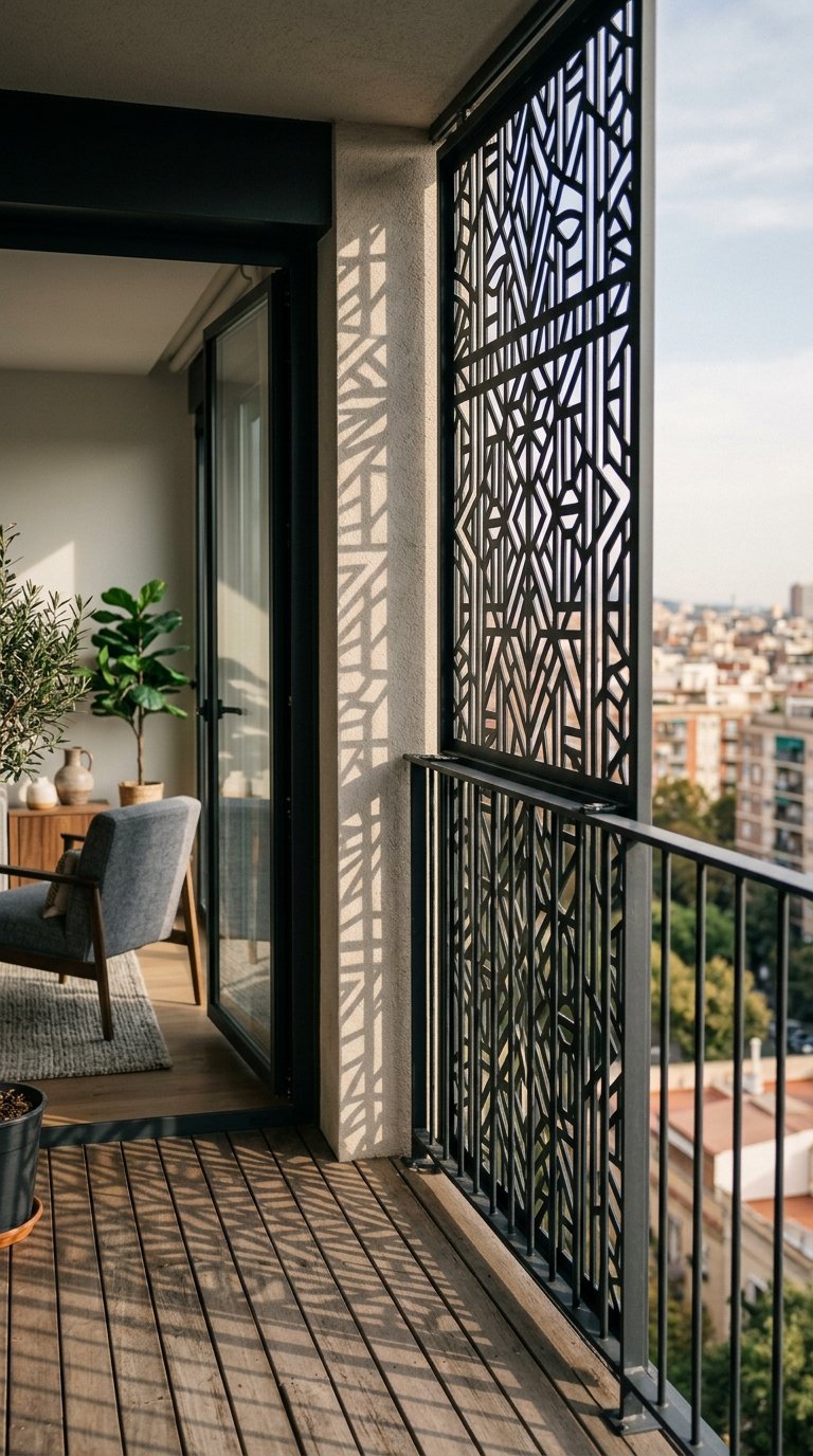 a Metal Laser-Cut Privacy Screen