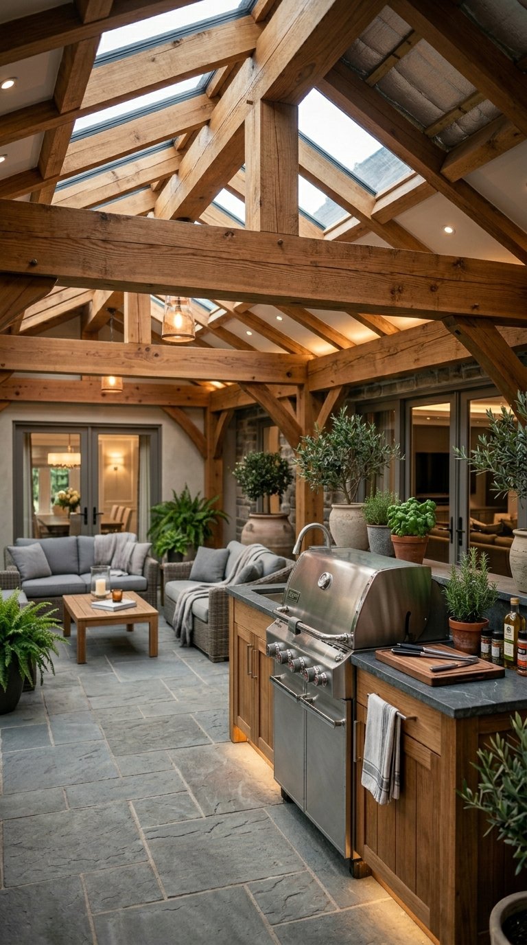 a Pergola Over Your BBQ Area for Shade and Structure