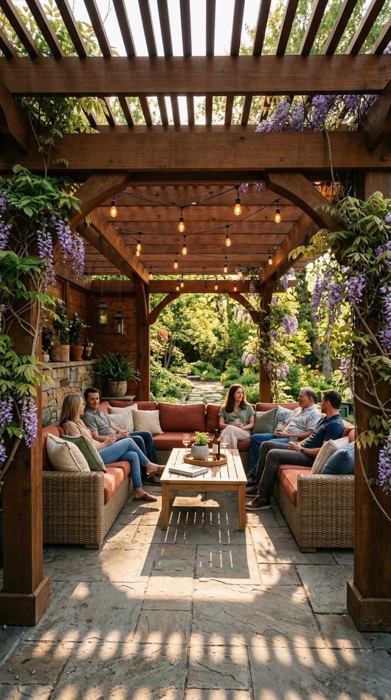 a Pergola for Overhead Enclosure
