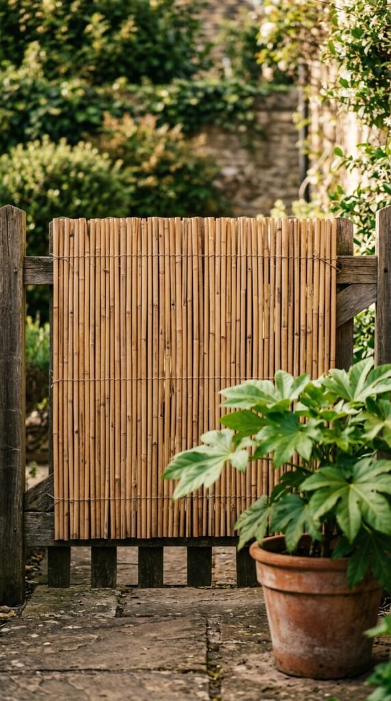 a Privacy Screen With Bamboo