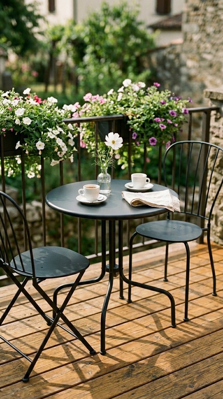a Round Bistro Table to Preserve Walking Space