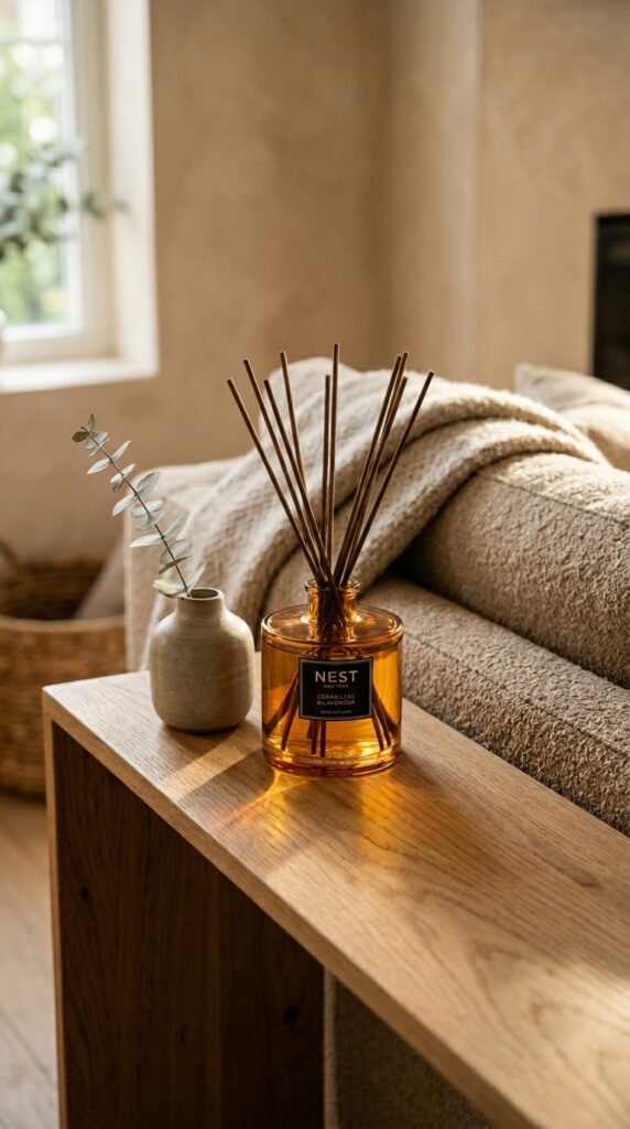 a Scented Candle or Reed Diffuser as the Room's Sensory Layer