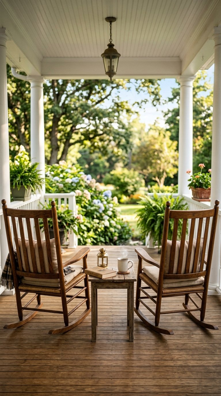 a Seating Group With Two Rocking Chairs