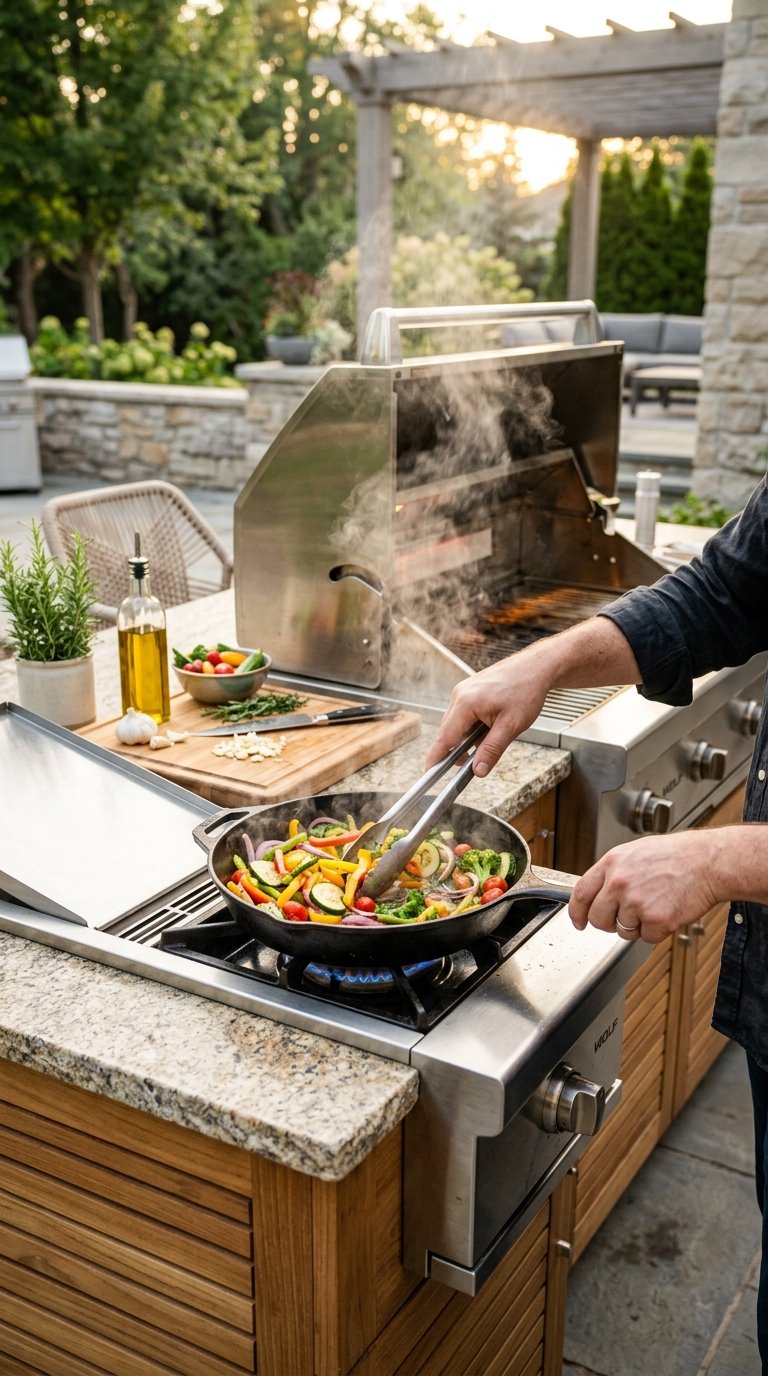 a Side Burner for Complete Cooking Capability