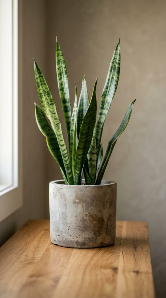 a Single Indoor Plant in a Simple Pot