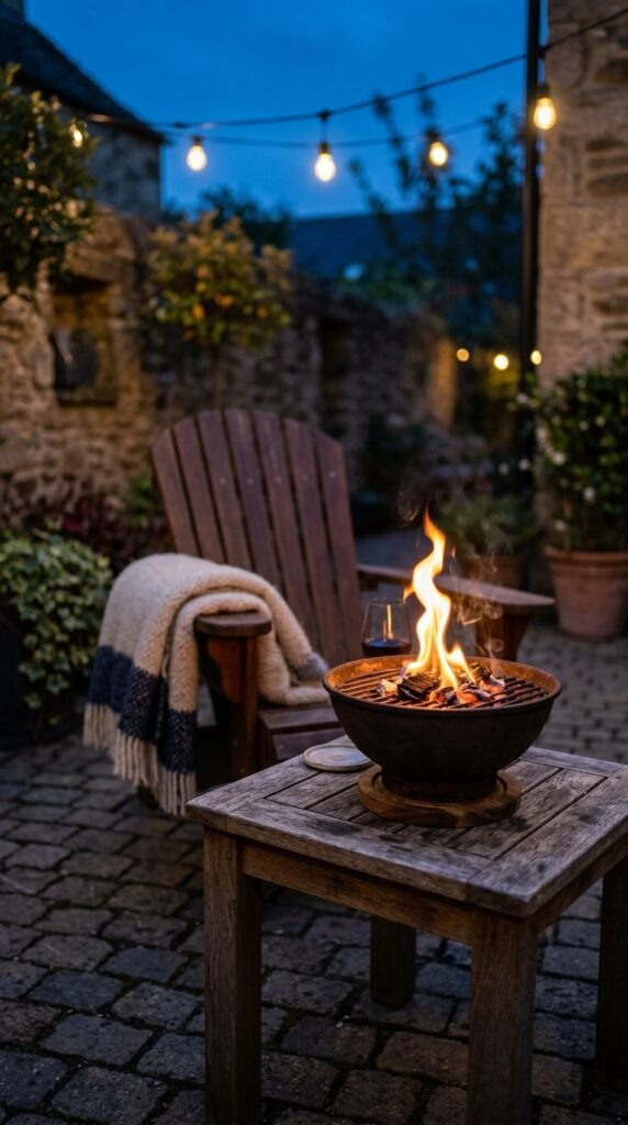 a Small Fire Bowl for Warmth and Ambiance
