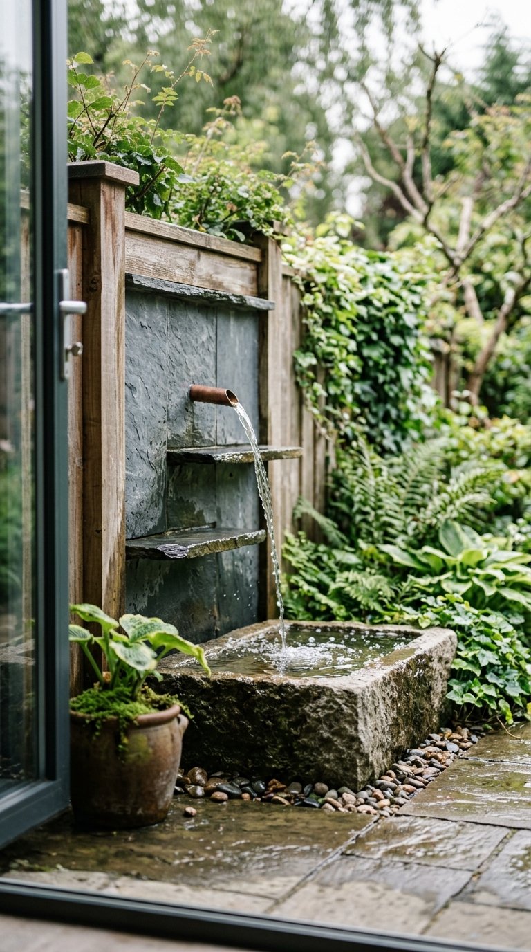 a Small Water Feature for Sound and Atmosphere