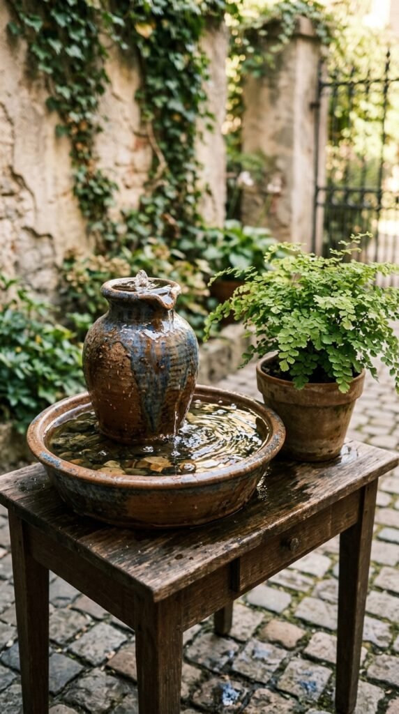 a Small Water Feature for Sound and Calm