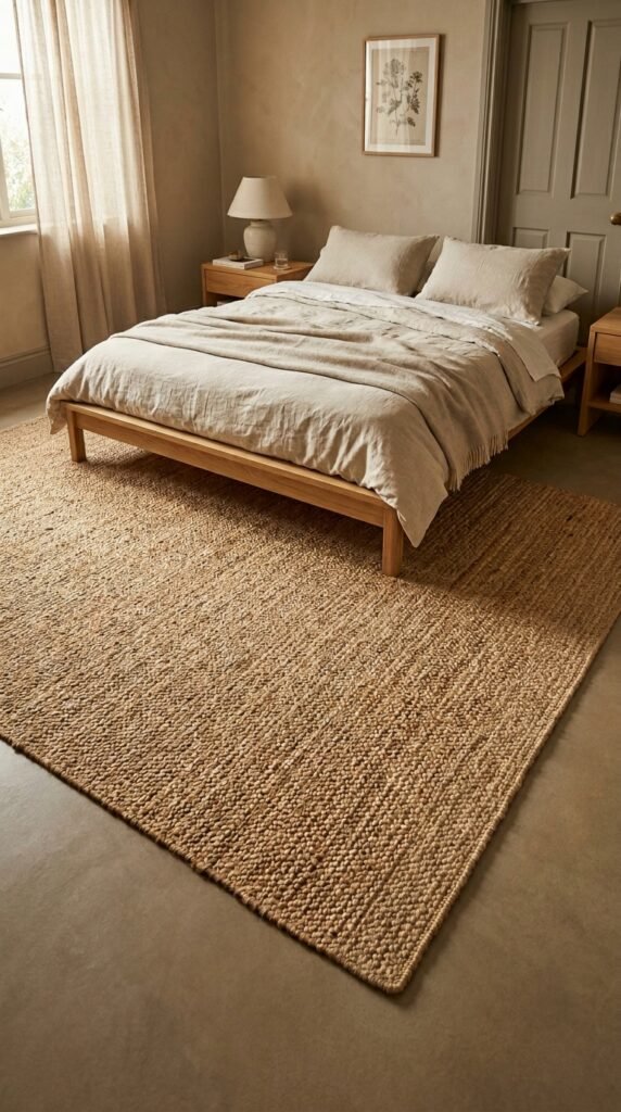 a Tatami-Style Rug or Natural Fiber Floor Covering