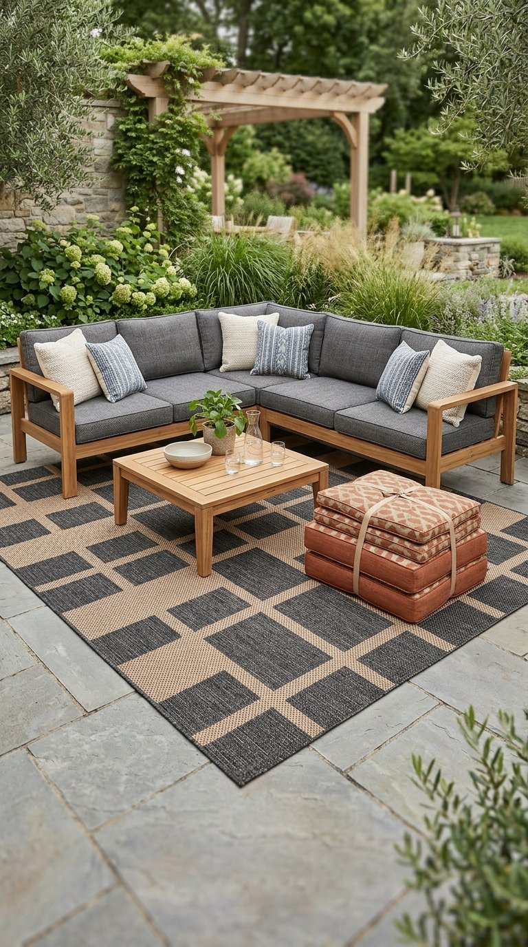 a Two-Tone Solid Rug for Maximum Furniture Flexibility