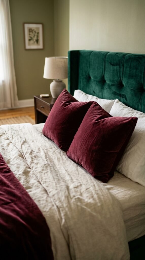a Velvet Headboard or Bedding