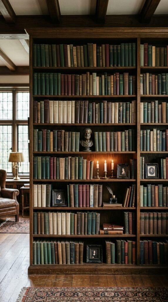 a Wall of Bookshelves