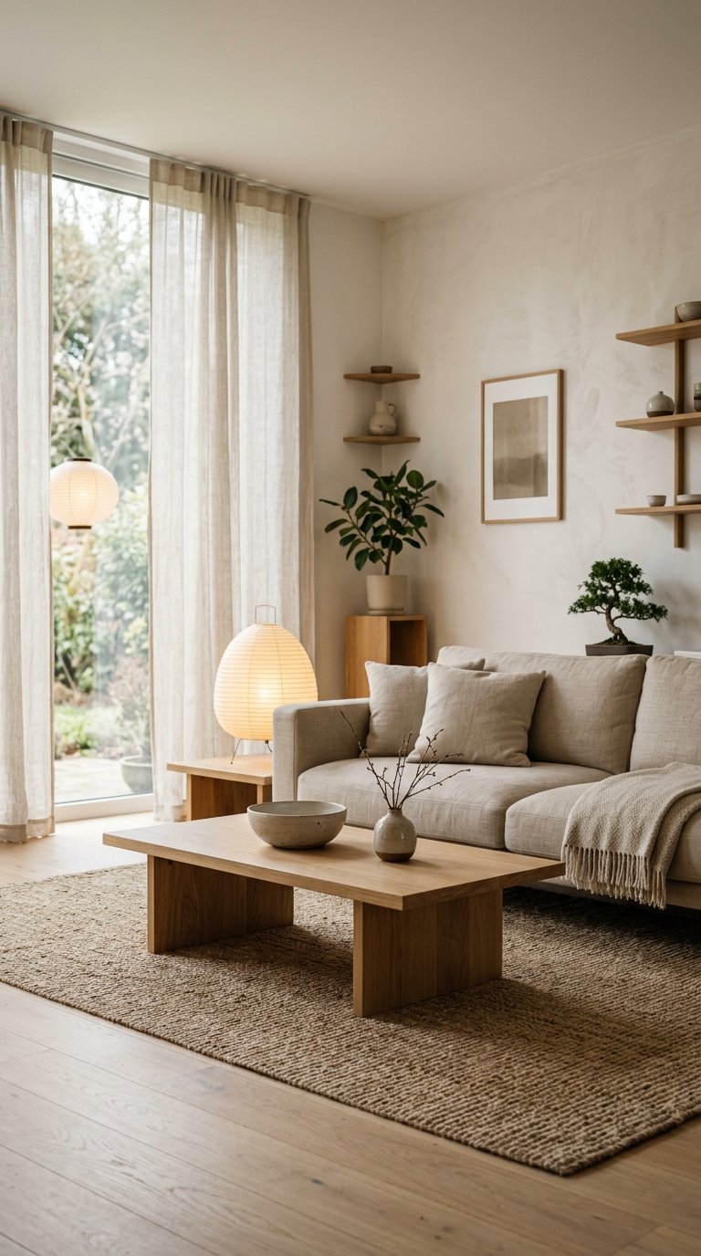 A Japandi Living Room