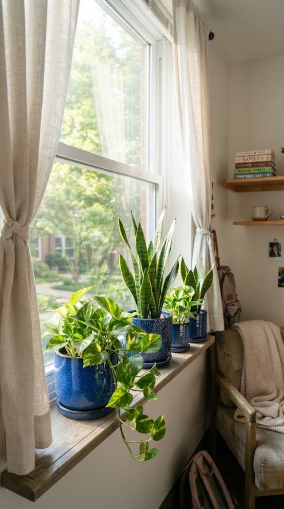 Add Blue Plant Pots to Your Window Ledge
