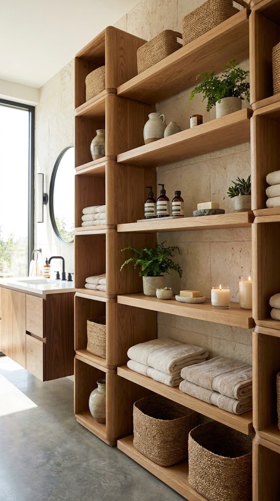 Add Storage With Barrel and Shelf Detailing