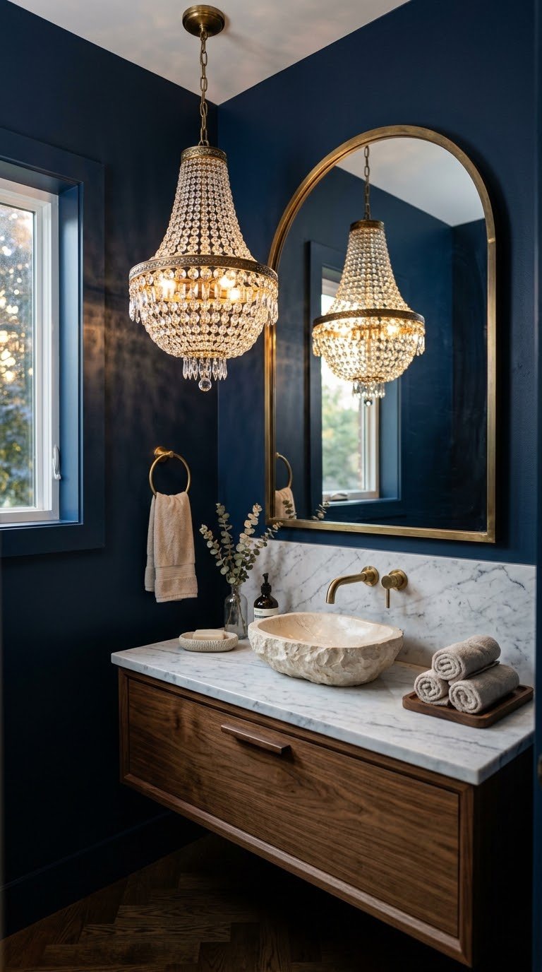Add a Chandelier or Statement Pendant for Drama