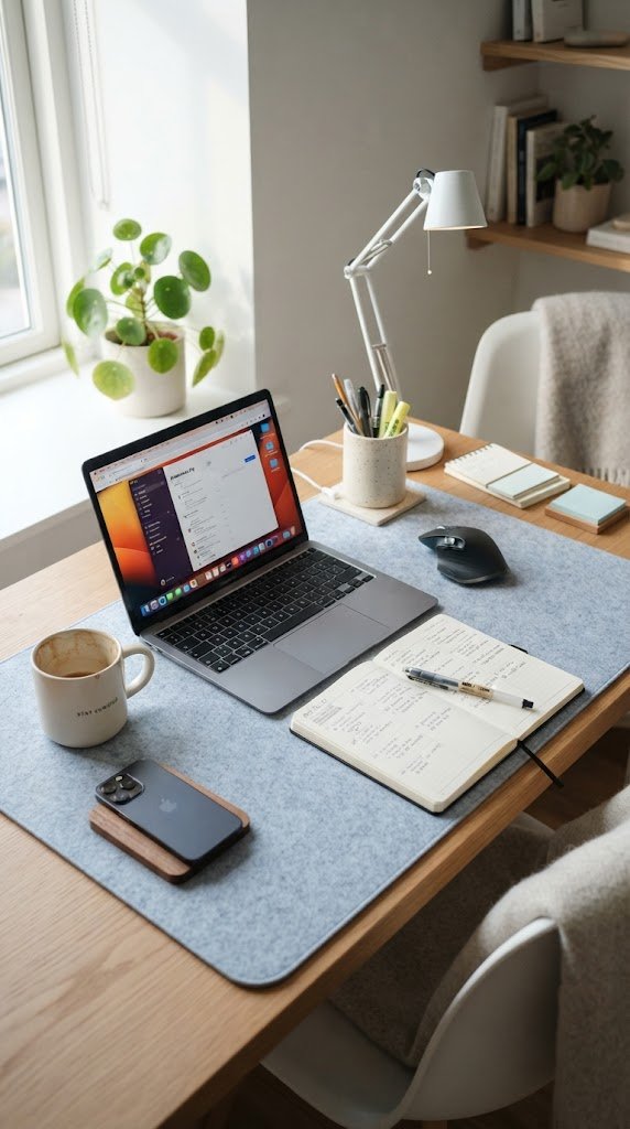 Add a Light Blue Desk Mat to Your Study Surface