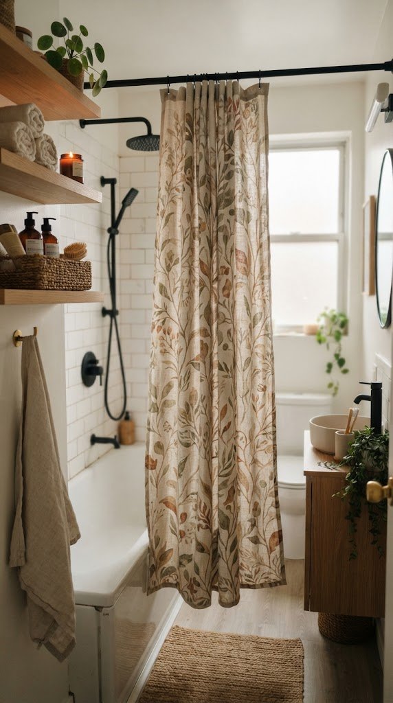 Add a Shower Curtain That Makes the Bathroom Feel Intentional