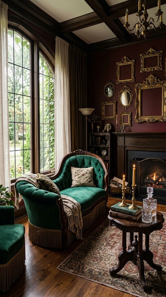 Add a Velvet Chaise or Fainting Couch