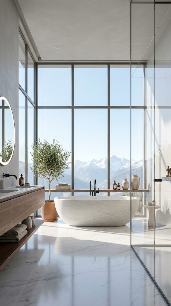 Build a Bathroom With Floor-to-Ceiling Windows
