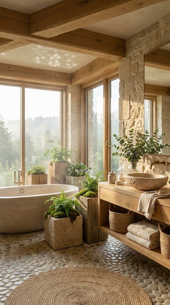 Build a Spa Bathroom With Natural Materials