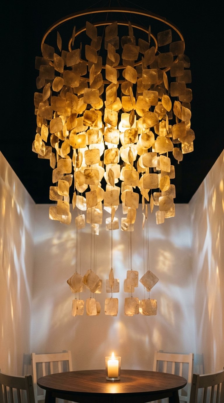 Capiz Shell Ceiling Installation