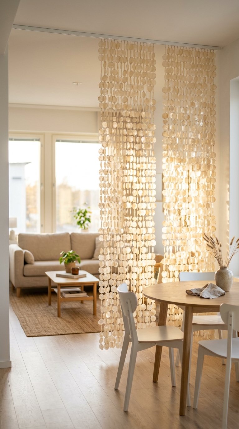 Capiz Shell Curtain Room Divider
