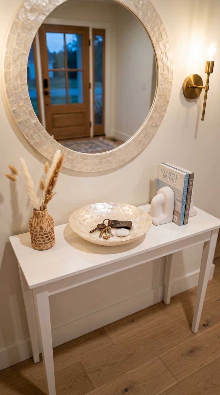 Capiz Shell Serving Bowl as Entryway Decor