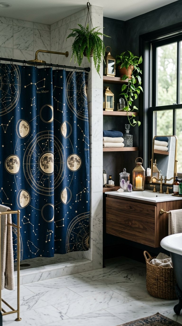 Celestial Shower Curtains
