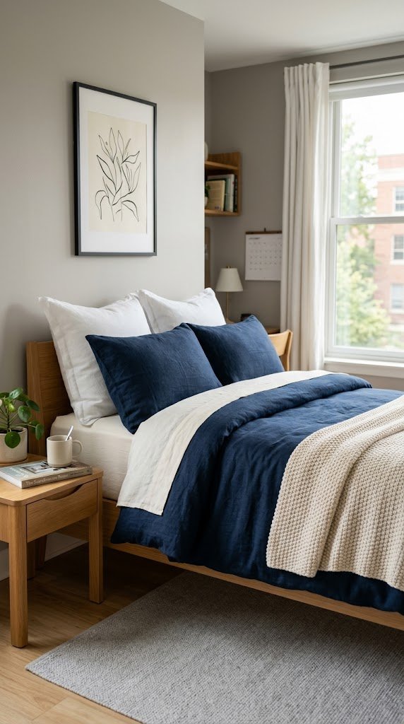 Choose Navy Blue Bedding as Your Room's Foundation