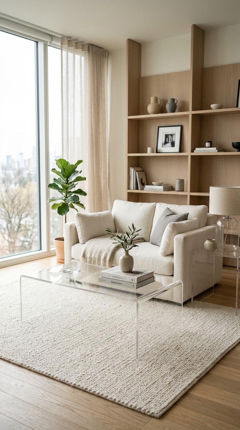 Choose Transparent or Glass Furniture for Visual Lightness