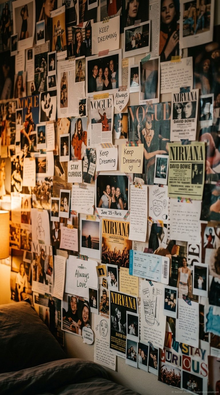 Cover Every Wall With a Collage of Photos and Magazine Cutouts
