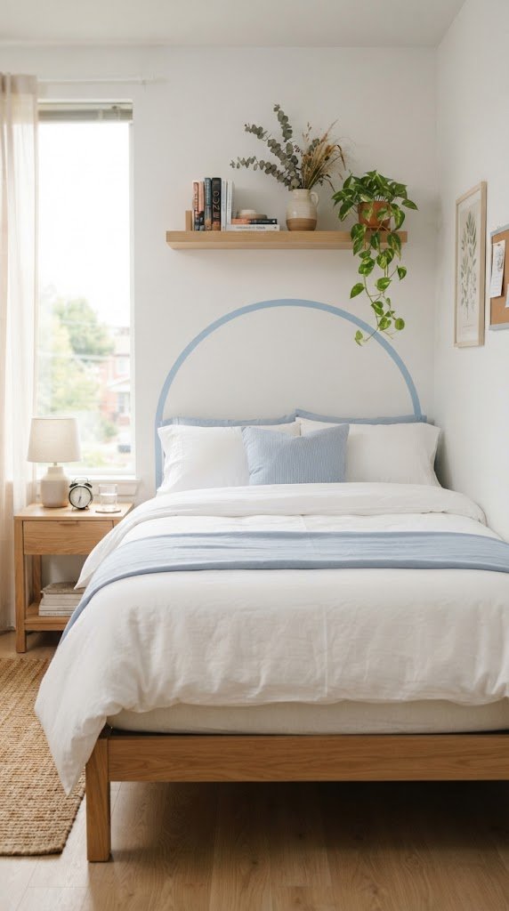 Create a Light Blue Washi Tape Headboard