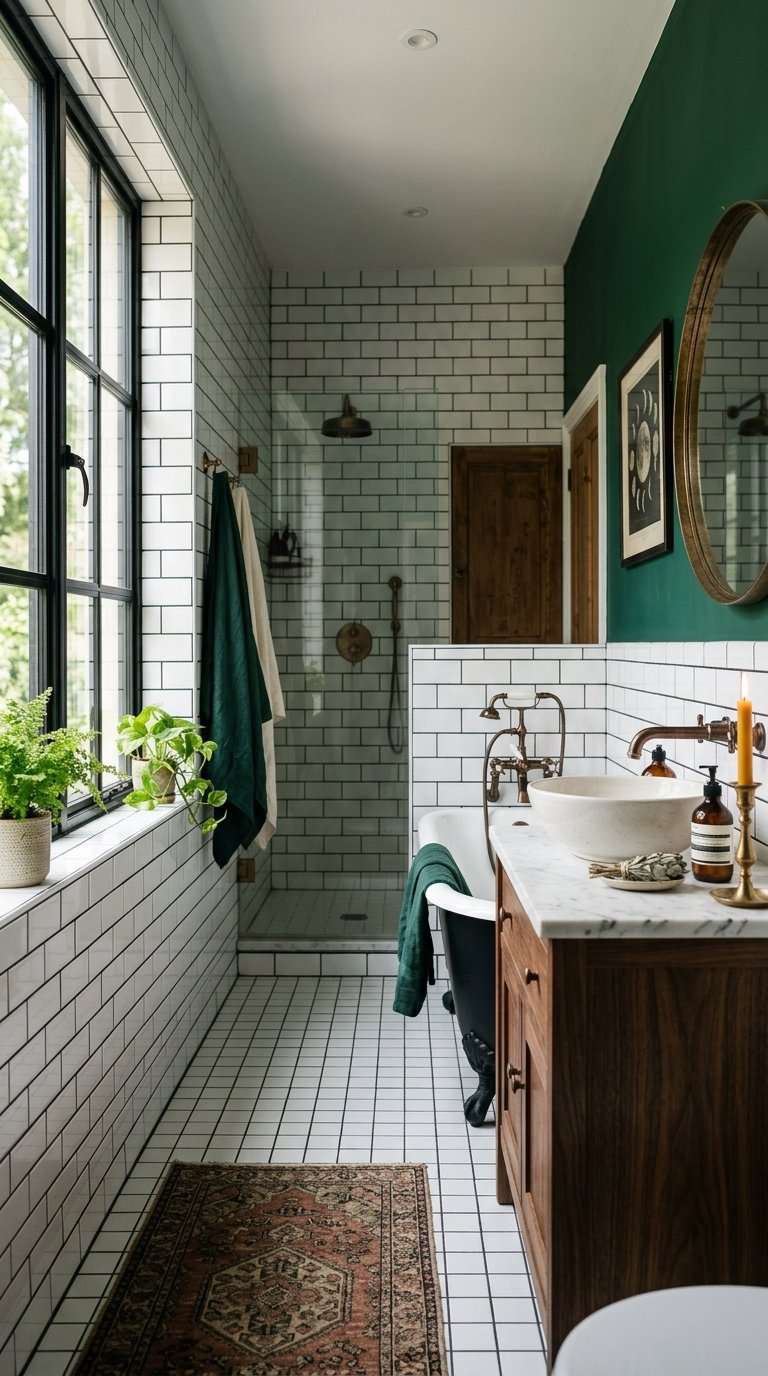 Dark Grout With Vintage Tile