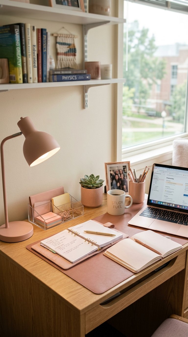 Decorate Your Desk With Pink Accessories