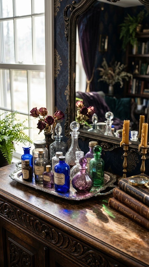 Display a Collection of Vintage Perfume Bottles or Decanters