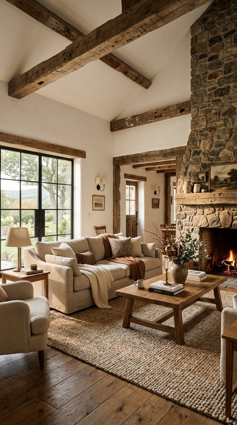 Exposed Wood Ceiling Beams